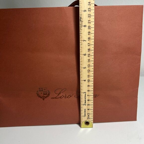 Authentic Loro Piana Brown Shopping Bag Gift With Receipt and Receipt Holder - Picture 7 of 7